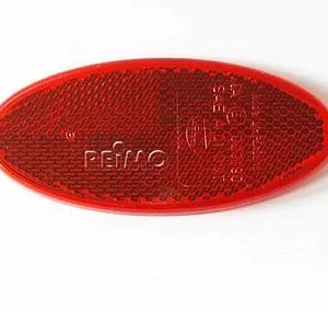 Refletor OVAL, vermelho, Autoadesivo