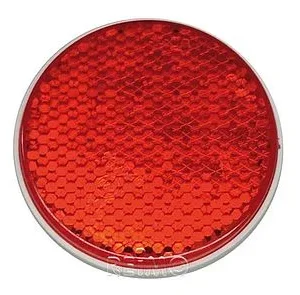 Refletor redondo Ø 75mm vermelho
