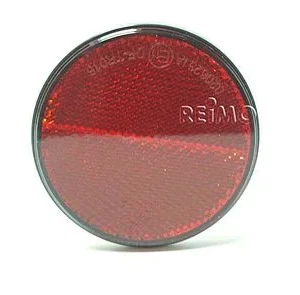Refletor redondo, vermelho, Autoadesivo