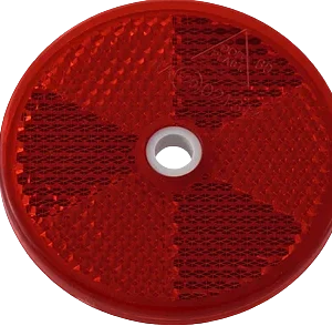 Refletor redondo vermelho com furo