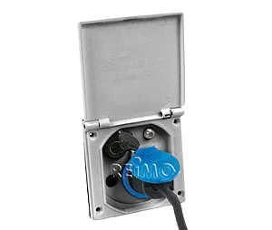 Saída externa multifunções 230 / 12V cinza prateado