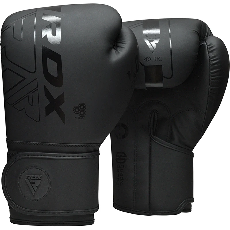 RDX F6 Kara Preto Luvas De Boxe - Image 8